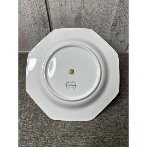 Nikko Christmas Tree Ceramic Serving Plate Japan 10.5" Octagonal with Handle - Picture 3 of 5